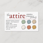 Red The Attire QR Code enclosure Card  Informatiekaartje (Voorkant)