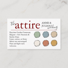 Red The Attire QR Code enclosure Card  Informatiekaartje