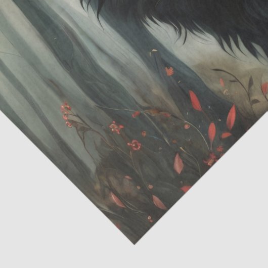 Red & the Wolf Decoupage Tissuepapier (Detail)