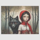 Red & the Wolf Decoupage Tissuepapier (Voorkant)