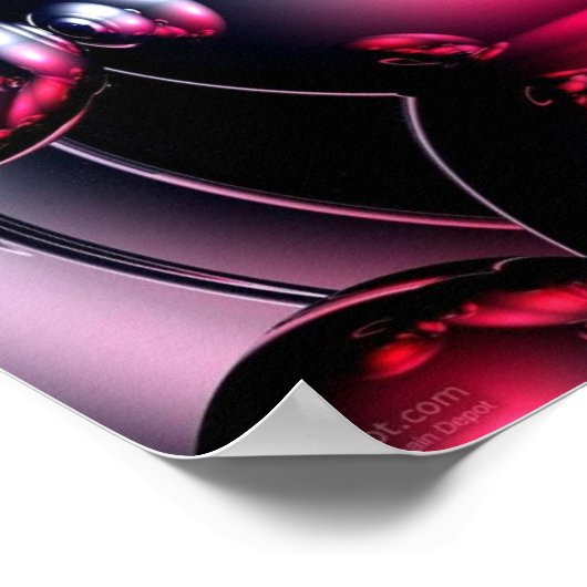 Red Three D Computer work poster (Hoek)