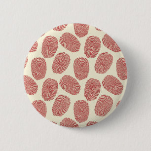 Red Thumbprint Patroon Ronde Button 5,7 Cm