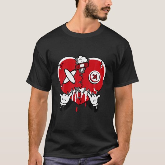 Red Thunder 4S T-shirt Heart Driving to Matching 4 (Voorkant)