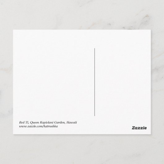 Red Ti Briefkaart (Achterkant)