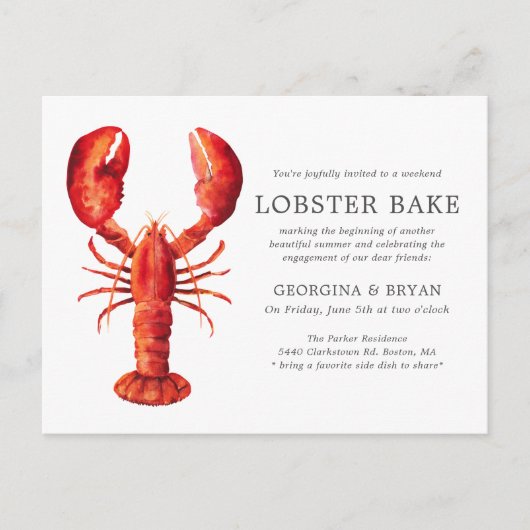 Red Tide | Lobster Bake Briefkaart (Voorkant)