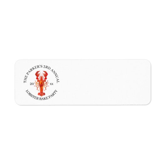 Red Tide | Lobster Bake Etiket (Voorkant)
