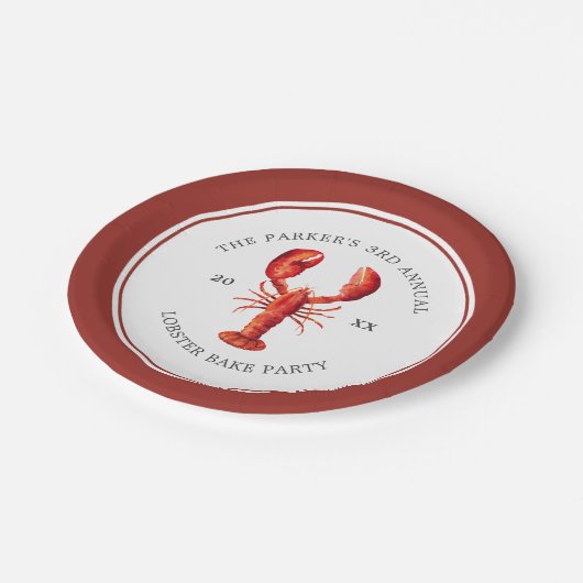 Red Tide | Lobster Bake Papieren Bordje (Gekanteld)