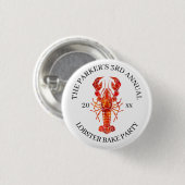 Red Tide | Lobster Bake Ronde Button 3,2 Cm (Voorkant /achterkant)