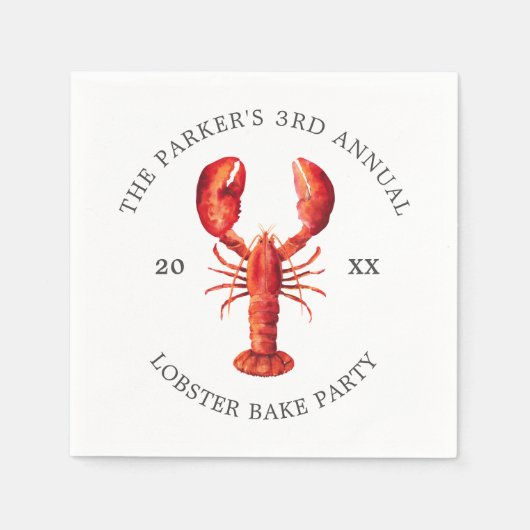 Red Tide | Lobster Bake Servet (Voorkant)