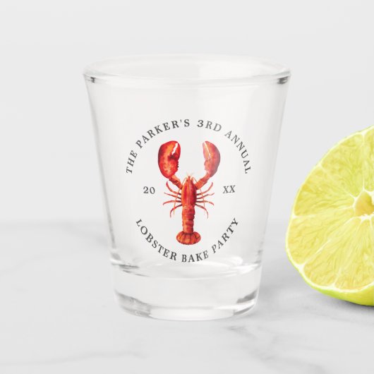 Red Tide | Lobster Bake Shot Glas (Voorkant)