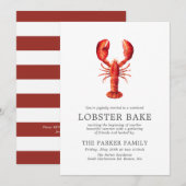 Red Tide  | Lobster Bake Striped Kaart (Voorkant / Achterkant)