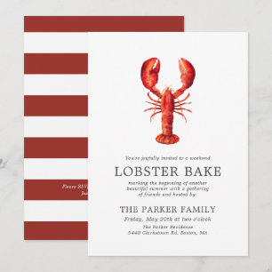 Red Tide    Lobster Bake Striped Kaart