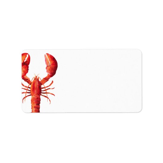 Red Tide | Lobster Théleank Adres Etiket (Voorkant)