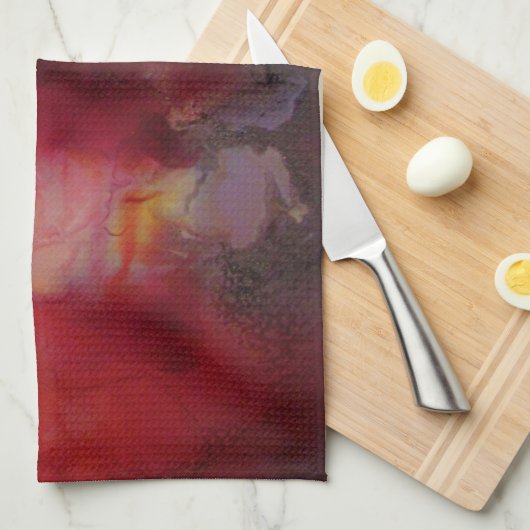 Red Tide Theedoek (Quarter Fold)