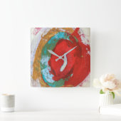Red Tide Wall Clock Vierkante Klok (Huis)