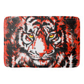 Red Tiger Bath Mat - Tiger Artwork - Wilde dieren (Voorkant)