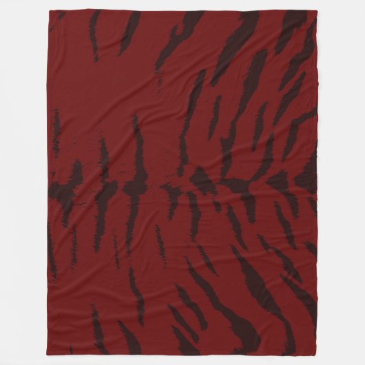 Red Tiger digitale print Fleece Deken (Voorkant)