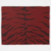 Red Tiger digitale print Fleece Deken (Voorkant (Horizontaal))