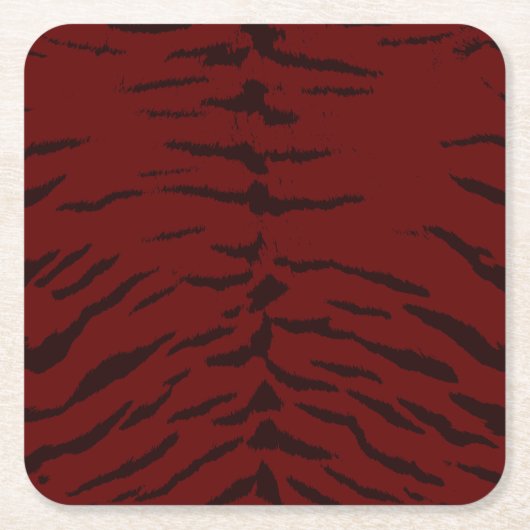 Red Tiger digitale print Kartonnen Onderzetters (Voorkant)