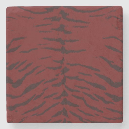 Red Tiger digitale print Stenen Onderzetter (Voorkant)