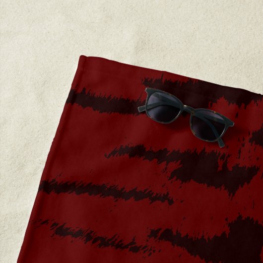 Red Tiger digitale print Strandlaken (In situ)