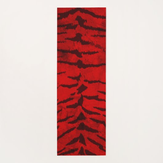 Red Tiger digitale print Yogamat (Achterkant)