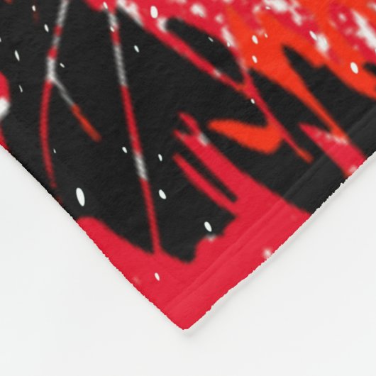 Red Tiger Head - Tiger Fleece Blanket Deken (Hoek)