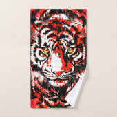 Red Tiger Head - tijgerkunstwerk - Wilde dieren Bad Handdoek (Handdoek)