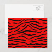 Red Tiger Pattern Briefkaart (Voorkant / Achterkant)