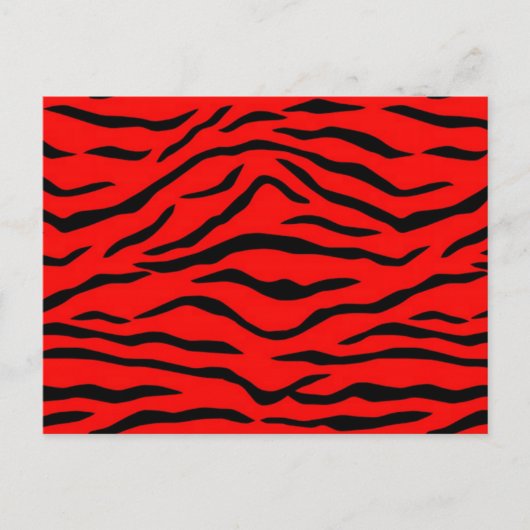 Red Tiger Pattern Briefkaart (Voorkant)