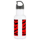Red Tiger Pattern Waterfles (Achterkant)