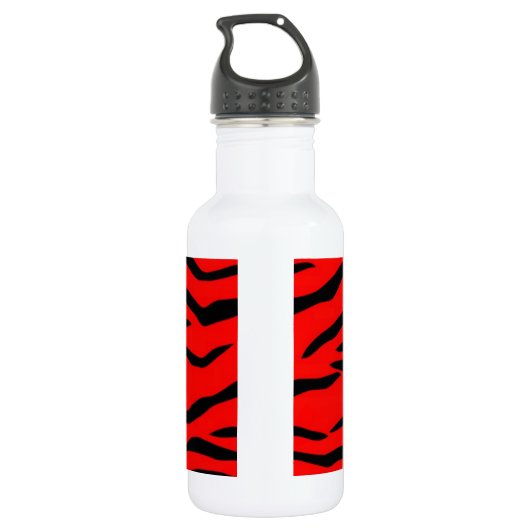 Red Tiger Pattern Waterfles (Achterkant)