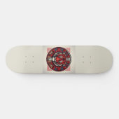 Red Tiger Square Persoonlijk Skateboard (Horizontaal)