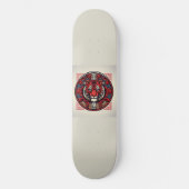 Red Tiger Square Persoonlijk Skateboard (Voorkant)