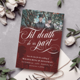 Red Til Death Do ons Part Photo Save the Date