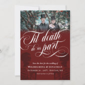 Red Til Death Do ons Part Photo Save the Date (Voorkant)