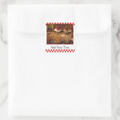 Red Tile Desserts Vierkante Sticker (Tas)