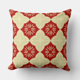 Red tile pattern kussen