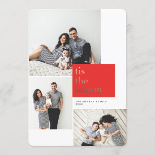 Red Tis de 'Sason Gold Foil Holiday Card' Kaart