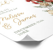 Red Tis the Season to be Married Wedding Welcome Poster (Hoek)