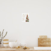 Red Tis the Season to be Married Wedding Welcome Poster (Keuken)