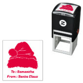 Red To From Santa Claus Xmas Zelfinktende Stempel (In situ)