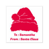 Red To From Santa Claus Xmas Zelfinktende Stempel (Design)