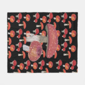 Red Toadstool-paddenstoel Fleece Deken (Voorkant (Horizontaal))