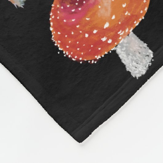 Red Toadstool-paddenstoel Fleece Deken (Hoek)