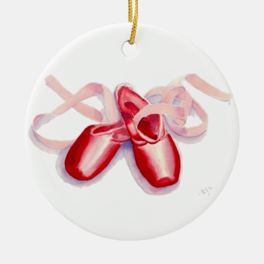 Red Toes Shoes Keramisch Ornament (Voorkant)