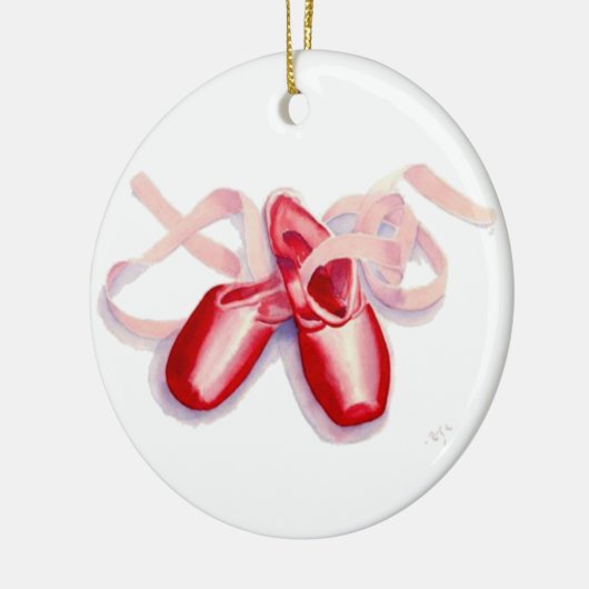 Red Toes Shoes Keramisch Ornament (Links)