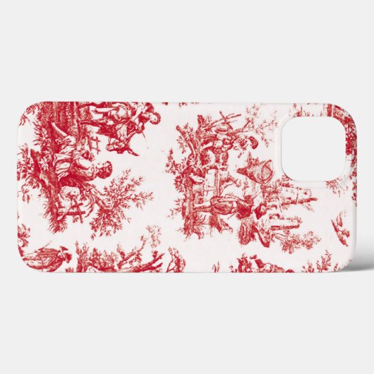 Red Toile Case-Mate iPhone Case (Achterkant (horizontaal))