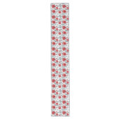 Red Toile Charm - Classic Floral Appeal Lange Tafelloper (Voorkant)