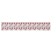 Red Toile Charm - Classic Floral Appeal Lange Tafelloper (Horizontaal)